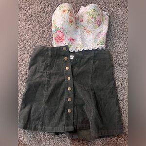 Corset Top & Mini Skirt